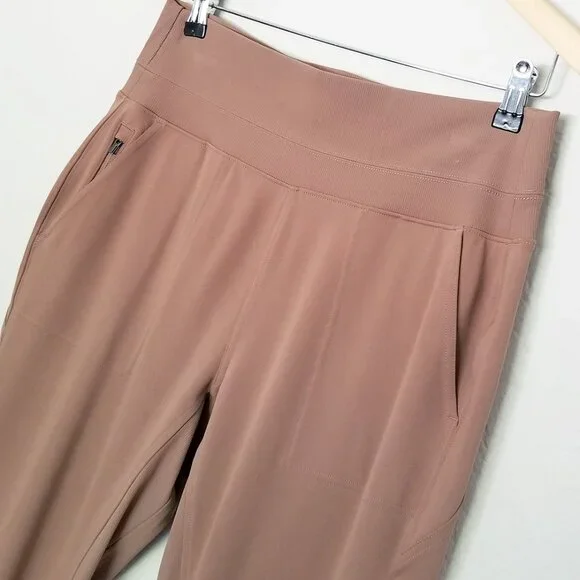 Athleta Venice High Rise Jogger Pants Rustic Beige Brown M Tall $98 Athleisure - Picture 5 of 14